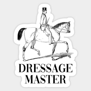 Dressage Master Vintage Horse Riding Illustration Sticker